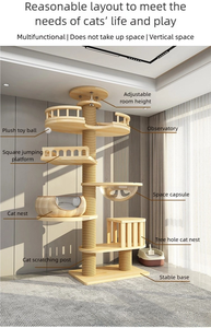 Nhà sản xuất bán buôn sản phẩm vật nuôi bằng gỗ sisal <span class=keywords><strong>scratcher</strong></span> mèo leo cây với điều chỉnh chiều cao - Product Image 5