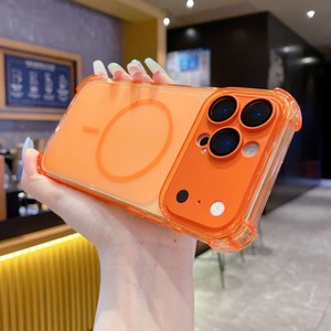 New Matte Frosted Tpu Magnetic Mobile Phone <b>case</b> for <b>iPhone</b> 17 16 15 Pro Max Transparency Soft Air Cushion Shockproof Back Cover - Product Image 5