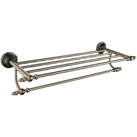 Ensemble d'accessoires de salle de bain décoratifs en laiton de style européen de luxe, à fixer au mur, pour la maison