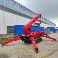 Mini-grue araignée sur chenilles de 1 tonne à batterie lithium pour projets de vitrage intérieur écologiques et de rénovation à faible bruit