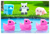 Statue d'animal de jardin 3D originale, faite à la main, en résine, Axolotl, grenouille, escargot, éléphant, vache et panda, figurines de dessin animé