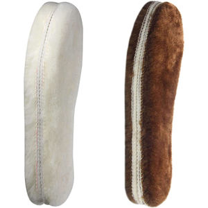Solette in vera pelle di pecora, solette per scarpe in lana d'agnello spesse pelose per pantofole solette in lana invernale calda - Product Image 1