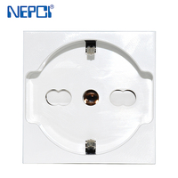 Módulo de Alimentación NEPCI 45x45mm P40 Schuko/bipasso XJY-QB-69, Toma de Corriente Multifuncional Universal Europea 250v/16A