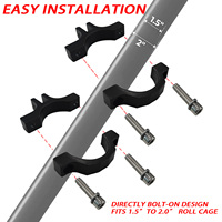 Support de pince noir de sécurité en aluminium réglable UTV support d'extincteur à dégagement rapide pour UTV universel Can-am Polairs etc.