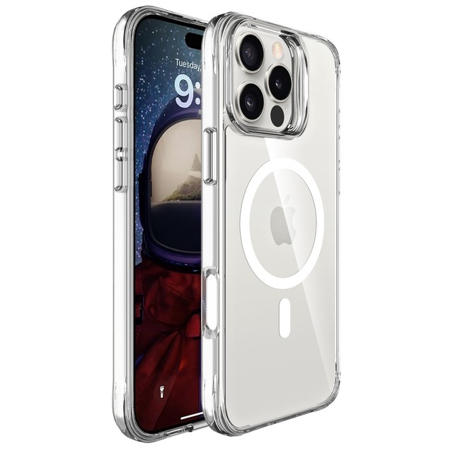Shockproof Clear Magnetic Phone Case for iPhone 16 Yellowing Resistant with Camera Control Button Mobile Phone Case