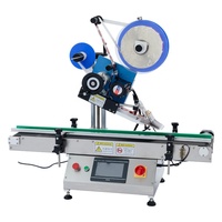 Étiqueteuse de bouteilles, machine automatique d'étiquetage de bouteilles rondes de bureau pour bocaux/canettes/flacons, étiqueteuse de petites bouteilles de flacons de table
