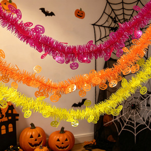 Nouvelle Arrivée Guirlande Néon Macaron Halloween Fantôme & Crâne <span class=keywords><strong>Ruban</strong></span> Décoratif Suspendu Ornements Fluorescents Décorations de Fête Thème Fluorescent - Product Image 2