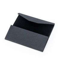 Étuis à lunettes en cuir PU de forme triangulaire multicolores personnalisés, boîte à lunettes noire avec logo pour emballage cadeau de Noël