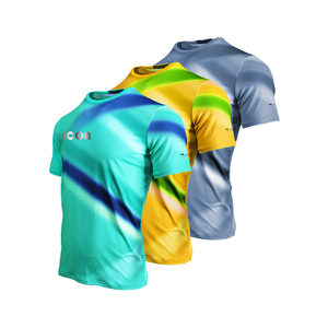 Fabriqué en Chine approvisionnement direct 90% polyester sport tricot t-shirt formation t-shirt pour hommes exercice - Product Image 6