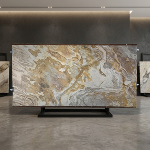 Fabrication de pierres plaquées de luxe en Inde, dalle de comptoir au design minimaliste, surface en pierre naturelle durable - Product Image 4