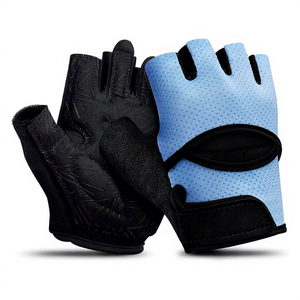 Women Fitness <b>Gloves</b> Open Finger Pink Gray Workout Training Gym Exercise Perforated Breathable Half Finger <b>Gloves</b> - Product Image 5