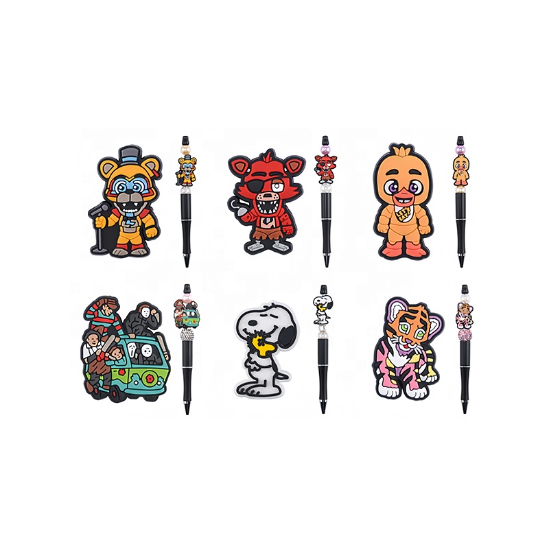 Мультяшные силиконовые ПВХ-фокальные бусины для игры «diy pen»