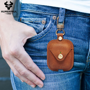 HUMERPAUL-fundas de cuero para auriculares inalámbricos, funda protectora de diente azul para airpods - Product Image 6