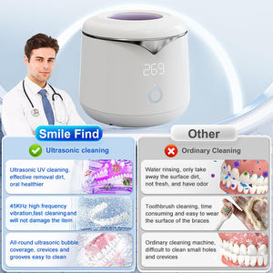 Glimlach Unieke Kleur Op Maat 45Khz 200ml 4 UV Lampen Mondbeschermer Aligner Tandheelkundige Pod Ultrasone Retainer Reinigingsmachine - Product Image 2