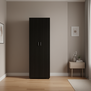 Armadio Sottile Elegante Barkley Nero per Camera da Letto, Guardaroba per Stoccaggio in Camera - Product Image 2