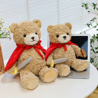 Nouveau ours en peluche ours poupée pour anniversaire d'enfants brodé dormir étreindre bébé en peluche soulagement du Stress jouet en peluche