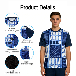 T-Shirt da Uomo a Rapida Asciugatura con Sublimazione Integrale, Personalizzabile, Leggera per Maratona, 5K, 10K e Corsa Divertente - Product Image 3