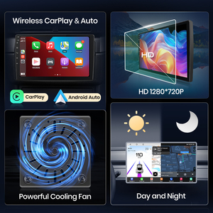 Junsun Autoradio Qualcomm à puce Android pour Renault <span class=keywords><strong>Megane</strong></span> 2 2002-2009 Écran de voiture stéréo 8 cœurs sans fil Apple CarPlay Autoradio - Product Image 5