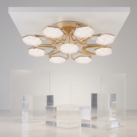 Nouvelle conception, lumière LED décorative de salon moderne de haute qualité avec 3 couleurs LED (blanc, chaud et jaune), prix d'usine