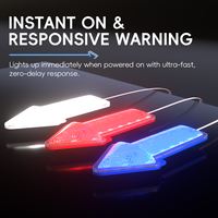 Nouvelle lumière d'avertissement latérale à LED 12V de haute qualité et haute luminosité pour moto et voiture, clignotante rouge et bleue, signalisation directionnelle