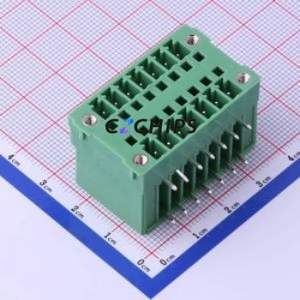 KF2EDGRHM-3.81-2*7P Plug-in Terminal Block Bent Lead Through Hole,P=3.81mm Board-to-Board / Socket - Closed Screw Fixing 2x7P - Product Image 1