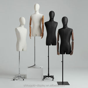 Maniquí de <span class=keywords><strong>Hombre</strong></span> para Ropa, Parte Superior del Cuerpo, Cubierto de Tela, para Boutique, Venta al Por Mayor - Product Image 5