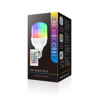 Ampoule de lampe sur pied pour hôtel, LED intelligente blanc chaud, culot E26/E27/B22, RGB, dimmable, alimentation CA, CRI élevé 85-90, certifiée ROHS, télécommande