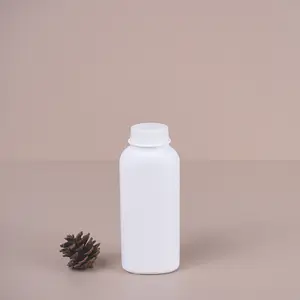 Custom 100g 150g 200g empty plastic baby talcum powder bottle with screw cap loose powder HDPE bottle