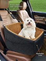 Rehausseur de siège auto pour animaux de compagnie, capacité jusqu'à 30 lb, design matelassé diamant pour sièges avant et arrière de voiture/SUV/pick-up