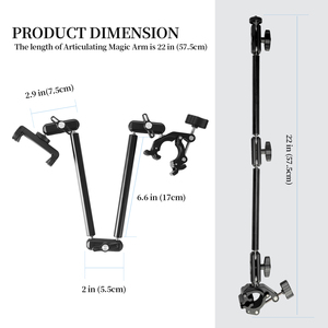 Bras Magique Robuste en Aluminium 22'' avec Pince de Fixation Sécurisée pour Caméras d'Action, Téléphones et Accessoires - Product Image 6