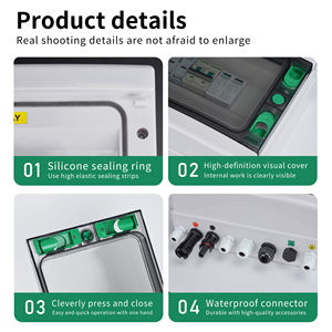 太阳能汇流箱1输入1输出光伏阵列ABS混合锁室外IP65 CE IEC - Product Image 4