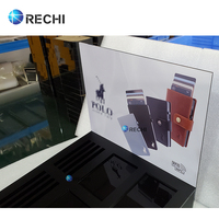 RECHI comptoir personnalisé noir mat acrylique portefeuille détail POS démo présentoir support pour carte de débit bancaire conteneur boîte organisateur