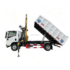Camión Volquete Hidráulico de 5t con Grúa Articulada de 2t, Autocargable, para Transporte de Arena y Grava en Construcción, en Venta - Product Image 1