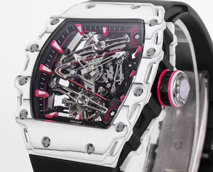 Montre mécanique automatique de luxe en fibre de carbone 3802, haute qualité, sport, tourbillon, ajourée, élégante - Product Image 3