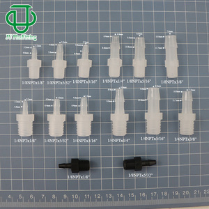 High Quality PP Plastic Precision 1/8NPT-1/4NPT Threaded External Straight-Through Pagoda Connector Pneumatic Parts - Product Image 4