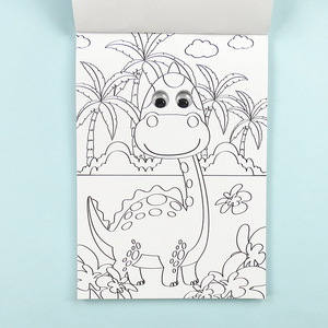 Divertente Design Morbido Della Copertura A5 Libri <span class=keywords><strong>Da</strong></span> Colorare di <span class=keywords><strong>Dinosauro</strong></span> Giocattoli di Disegno Per I Bambini Con Occhi di Plastica - Product Image 5