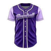 Kaos Olahraga Fashion Terlaris Cepat Kering Kancing Poliester Cetak Sesuai Pesanan Bernapas Jersey Baseball Dewasa Unisex