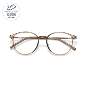 Monture de lunettes ovales rétro anti-lumière bleue, monture complète unisexe, verres en acrylique, numéro de pièce 210538, origine Danyang - Product Image 1