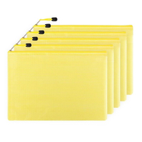 Impression de LOGO personnalisé blanc noir A4 A3 format lettre PVC vinyle transparent de voyage en plastique étanche grandes pochettes à fermeture éclair sac à documents en maille