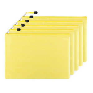 Biểu tượng tùy chỉnh in trắng đen A4 A3 thư Kích thước <span class=keywords><strong>PVC</strong></span> Vinyl rõ ràng du lịch không thấm nước nhựa Zip Lớn Túi lưới túi tài liệu - Product Image 4