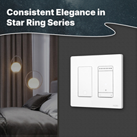 Interruptor de Luz Inteligente WiFi LangYeao, Compatible con Alexa, Google Home, Aplicación Tuya, Control Múltiple de 3 Vías, LED y CFL Regulables, Estándar Estadounidense