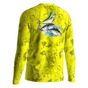 Chemise de pêche haute visibilité néon pour homme, anti-odeur, légère, manches longues, idéale pour la pêche matinale, le cyclisme et la randonnée - Product Image 6