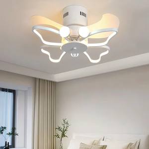 Ventilateur de plafond moderne rétro avec lumière pour chambre à coucher, 3 couleurs réglables, moteur DC à faible bruit, 6 vitesses et télécommande à intensité variable - Product Image 3