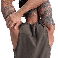 Débardeurs de sport athlétiques en coton, grande taille, vierges, avec logo personnalisé, pour le basketball, faible MOQ, fabrication sur mesure