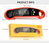 Thermomètre alimentaire pliable, étanche, rétroéclairé, haute qualité, lecture instantanée et précise, thermomètre à viande pour barbecue, OEM ODM