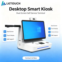 Nouveau terminal de point de vente de bureau LED 15,6 pouces, écran tactile en libre-service, scanner haute résolution, caméra, reconnaissance faciale, prise en charge du SDK