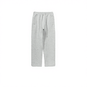 Pantalones Jogger Anchos de Algodón 100% con Logotipo Personalizado al por Mayor, Cintura Elástica Media, Estilo Casual, Gruesos, Unisex, OEM - Product Image 3