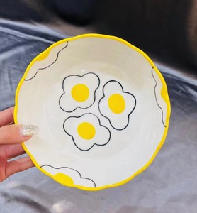 Vaisselle de Style nordique, bol à salade, vaisselle de dessin animé, assiette à Dessert, <span class=keywords><strong>yaourt</strong></span>, fruits, assiettes à gâteaux, bols en céramique - Product Image 6