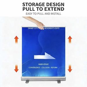 Support extérieur élégant et pliable avec design élégant et rangement intégré pour signalétique de 85 cm de large sur 200 cm de haut - Product Image 5