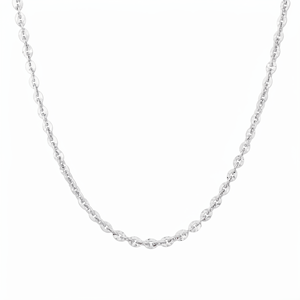 Chaîne Lariat Robuste et Solide en Platine Blanche Pt950, Maillons Lisses en Forme de D, Style Minimaliste Unisexe, Cadeau Idéal, Platine Lourde - Product Image 4